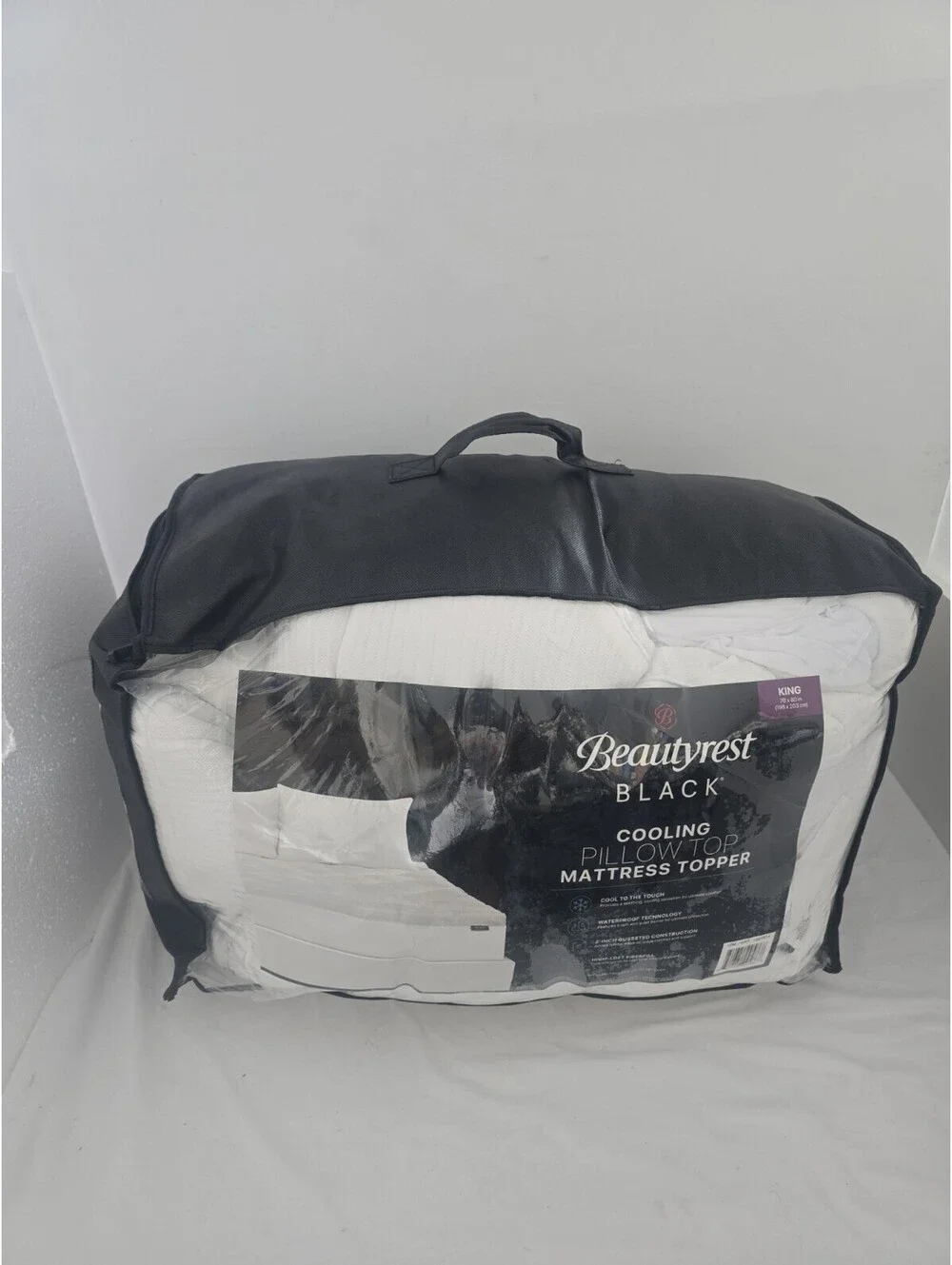 Beautyrest Black Cooling Pillow Top Mattress Topper- King size